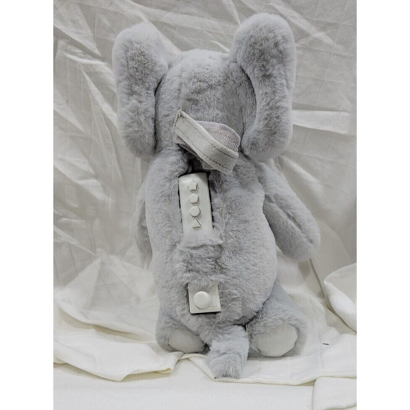 Pottery Barn Kids 12" Gray Elephant Crib Hang Soothing Sounds Stuffed Plush WORK - Picture 3 of 4